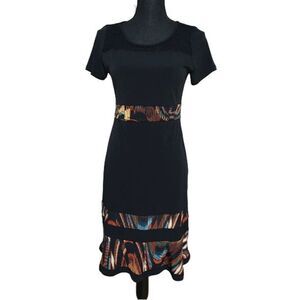 Papillon Blanc Abstract Print Mini Dress